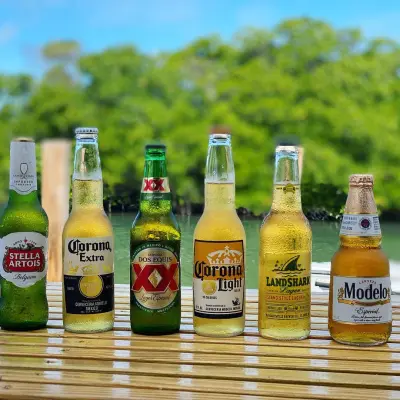 an empty bottle on a table