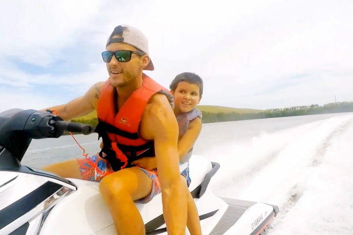 a person sitting on a motorcycle