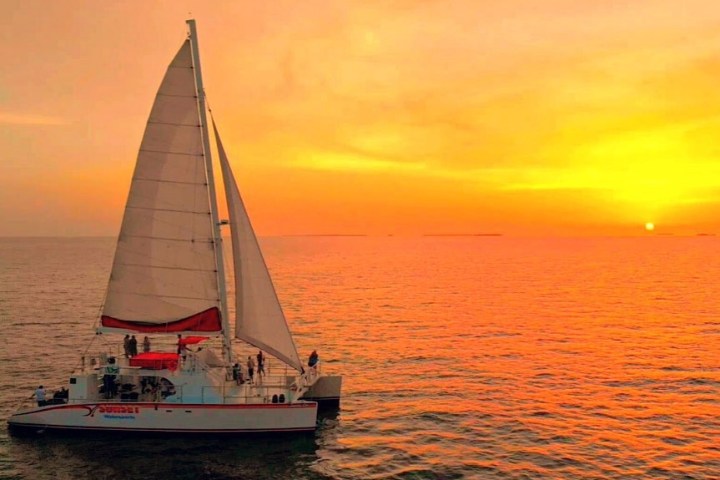 a small boat in a large body of water